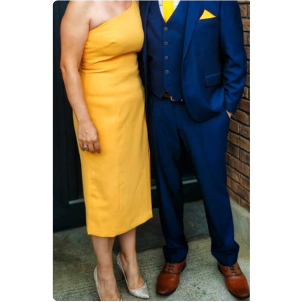 Forever New Yellow Midi Dress